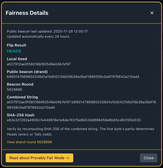 Fairness details example