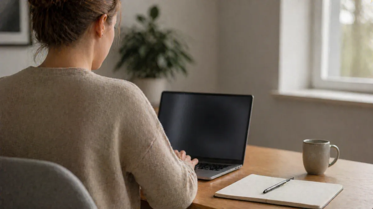 A person using a laptop to explore probability simulations